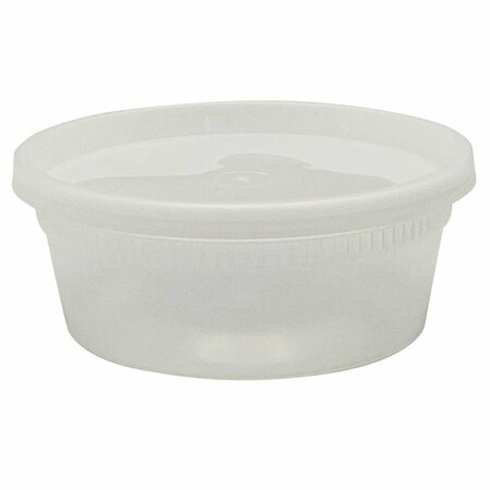 EMPRESS Heavy Duty Deli Containers 8 oz, Clear, Combo Pack, 240PK EHDC08C